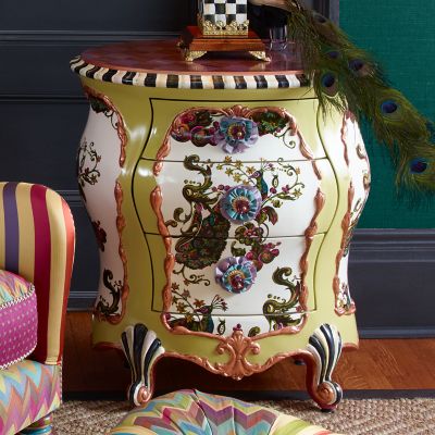 MacKenzieChilds Peacock Accent Chest