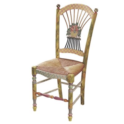 MacKenzieChilds Light Flower Basket Side Chair