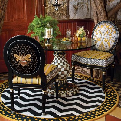 MacKenzieChilds Queen Bee Side Chair