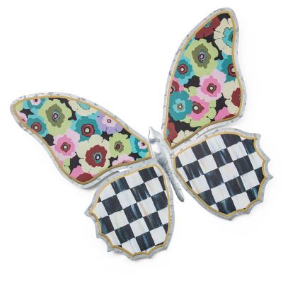 MacKenzieChilds Always Flowers Large Outdoor Butterfly Wall Decor