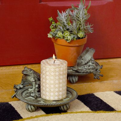 MacKenzieChilds Frog Candle Plate