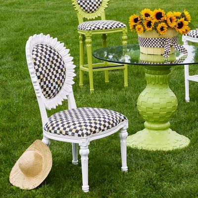 MacKenzieChilds Sunflower Outdoor Chair White