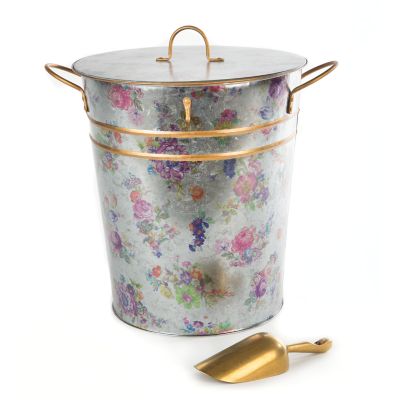 MacKenzieChilds Flower Market Galvanized Container with Scoop