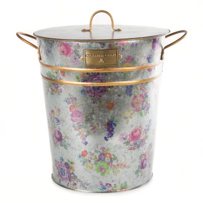 MacKenzieChilds Flower Market Galvanized Container with Scoop