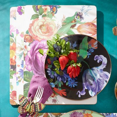 MacKenzieChilds Flower Market Placemats White Set of 4