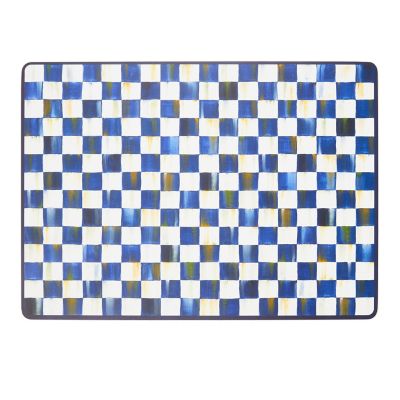 MacKenzieChilds Royal Check Cork Back Placemats, Set of 4