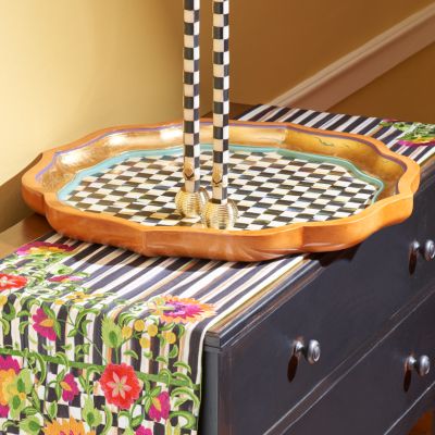 MacKenzieChilds Courtly Check Serving Tray 22"