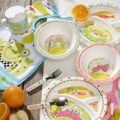 MacKenzieChilds Toddler's Dinnerware Set Frog