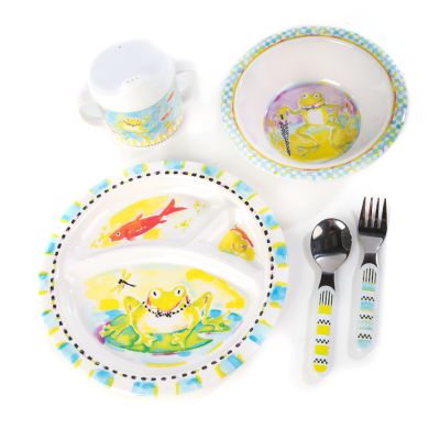 MacKenzieChilds Toddler's Dinnerware Set Frog