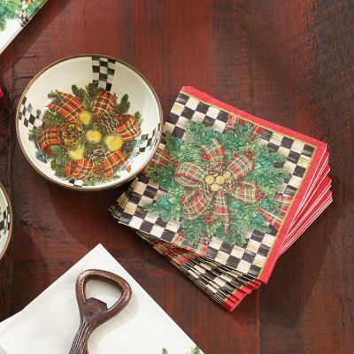 MacKenzieChilds Evergreen Paper Napkins Cocktail