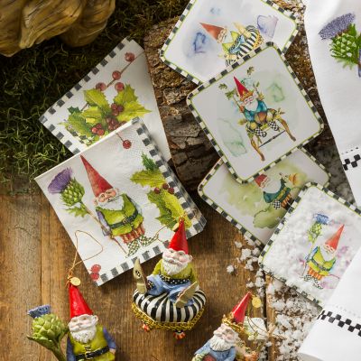 MacKenzieChilds Home Sweet Gnome Paper Napkins Cocktail