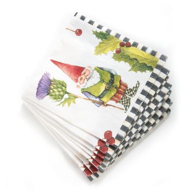 MacKenzieChilds Home Sweet Gnome Paper Napkins Cocktail