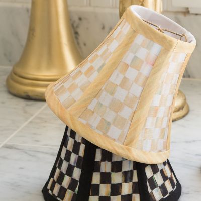 MacKenzieChilds Parchment Check Shade Chandelier