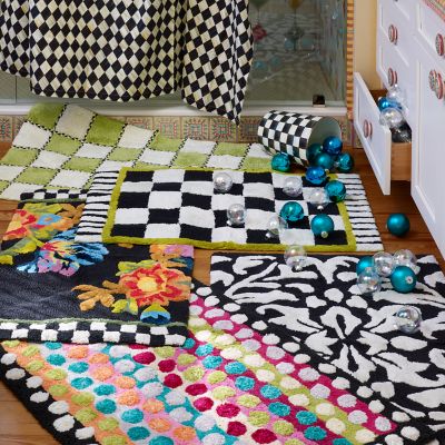 MacKenzieChilds Ribbon & Dot Bath Rug