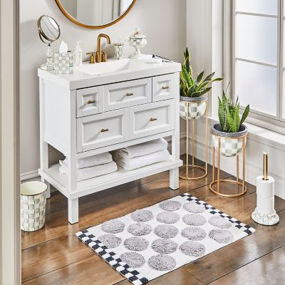 MacKenzieChilds Sterling Dot Bath Rug