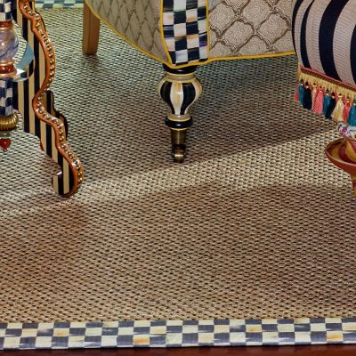MacKenzieChilds Courtly Check Sisal Rug 6' x 9'