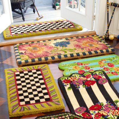 MacKenzieChilds Courtly Check Double Door Entrance Mat