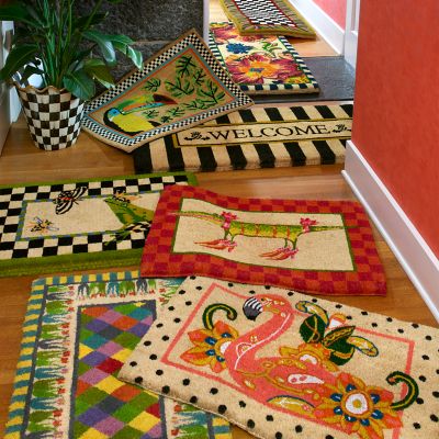 MacKenzieChilds Awning Stripe Double Door Mat