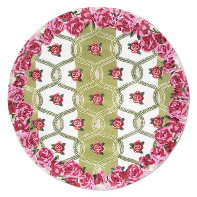 MacKenzieChilds Really Rosy Rug 6' Round