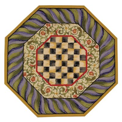 MacKenzieChilds Courtly Check Rug 5' Octagon