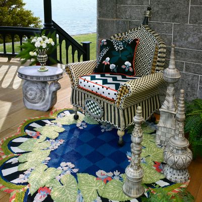MacKenzieChilds Zanzibar Indoor/Outdoor Rug 6' Round