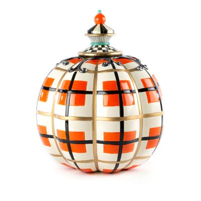 MacKenzieChilds Tartan Spice Pumpkin Orange Plaid