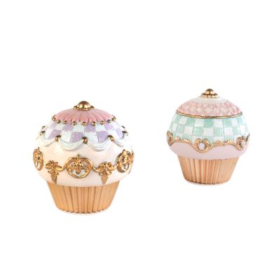 MacKenzieChilds Pastel Confections Keepsake Cupcakes Set of 2