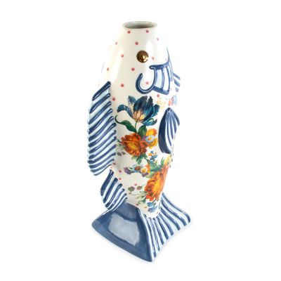 MacKenzieChilds Flower Market Fish Vase Tall