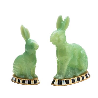 MacKenzieChilds Green Rabbit Figures Set of 2