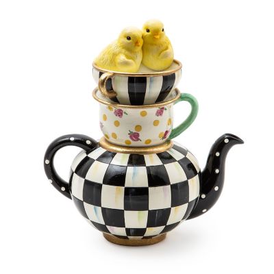 MacKenzieChilds Courtly Chickatee Teapot
