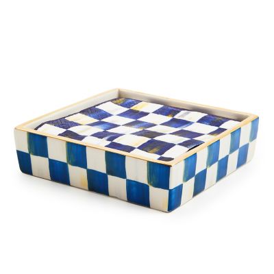 MacKenzieChilds Royal Check Cocktail Napkin Holder