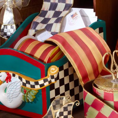 MacKenzieChilds Heirloom Stripe 4" Ribbon