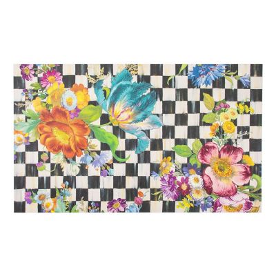 MacKenzieChilds Courtly Flower Market Floor Mat 3' x 5'