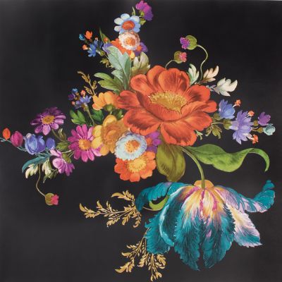 Flower Market Wallpaper Black MackenzieChilds