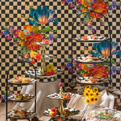 MacKenzieChilds Courtly Flower Market Wallpaper