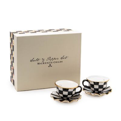 MacKenzieChilds Courtly Teacup Salt & Pepper Set