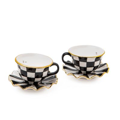 MacKenzieChilds Courtly Teacup Salt & Pepper Set