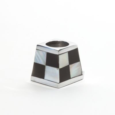 MacKenzieChilds Black & White Check Candle Holder
