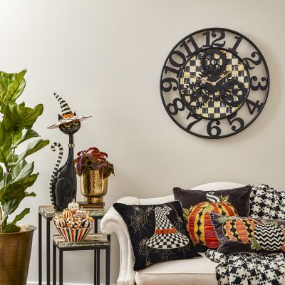 MacKenzieChilds Courtly Check Large Farmhouse Wall Clock