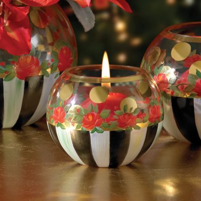 MacKenzieChilds Heirloom Glass Globe Vase Small