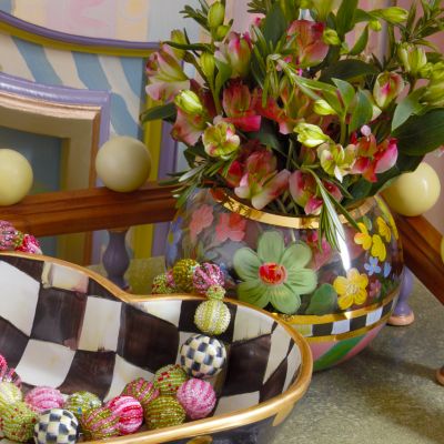 MacKenzieChilds Flower Market Glass Globe Vase Large