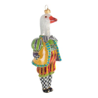 MacKenzieChilds Glass Ornament Goosetav