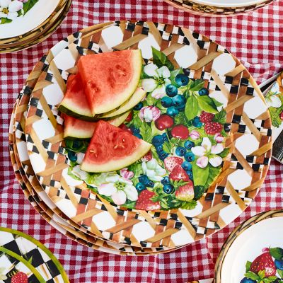 MacKenzieChilds Berries & Blossoms Buffet Plates Set of 4
