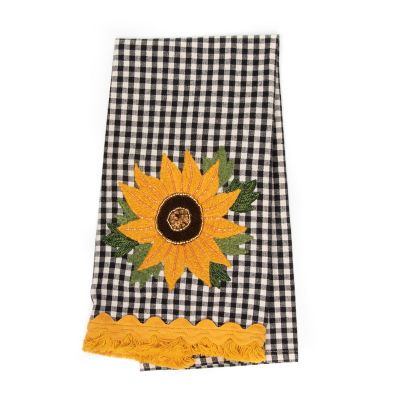 MacKenzieChilds Gingham Sunflower Dish Towel