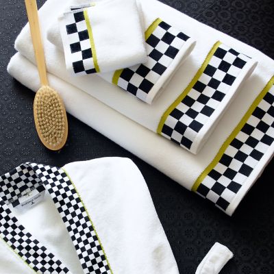 MacKenzieChilds Black & White Check Bath Towel