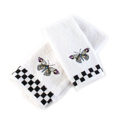 MacKenzieChilds Butterfly Hand Towels Set of 2