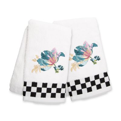 MacKenzieChilds Parrot Tulip Hand Towels Set of 2