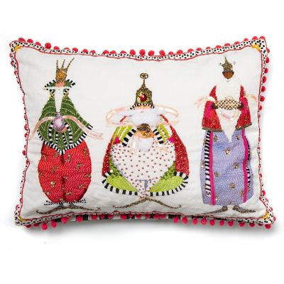 MacKenzieChilds Patience Brewster Three Kings Lumbar Pillow
