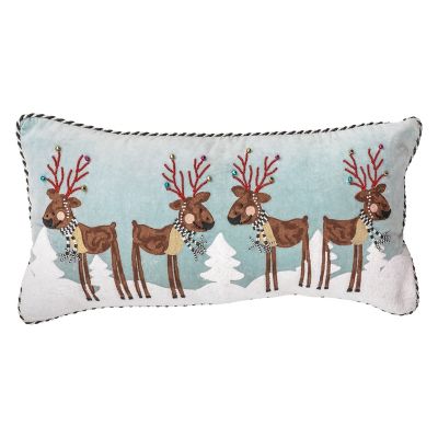 MacKenzieChilds Reindeer Lumbar Pillow