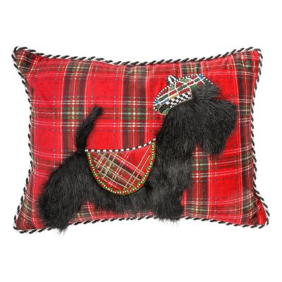 MacKenzieChilds Tartan Scottie Lumbar Pillow